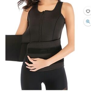 Neoprene Sweat sauna vest with trainer belt V3.